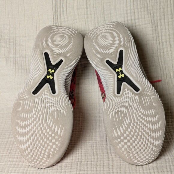 W9.5 / M8 - Under Armour Curry Flow 10 Unicorn & Butterfly Pink Black Shoes - Picture 7 of 10